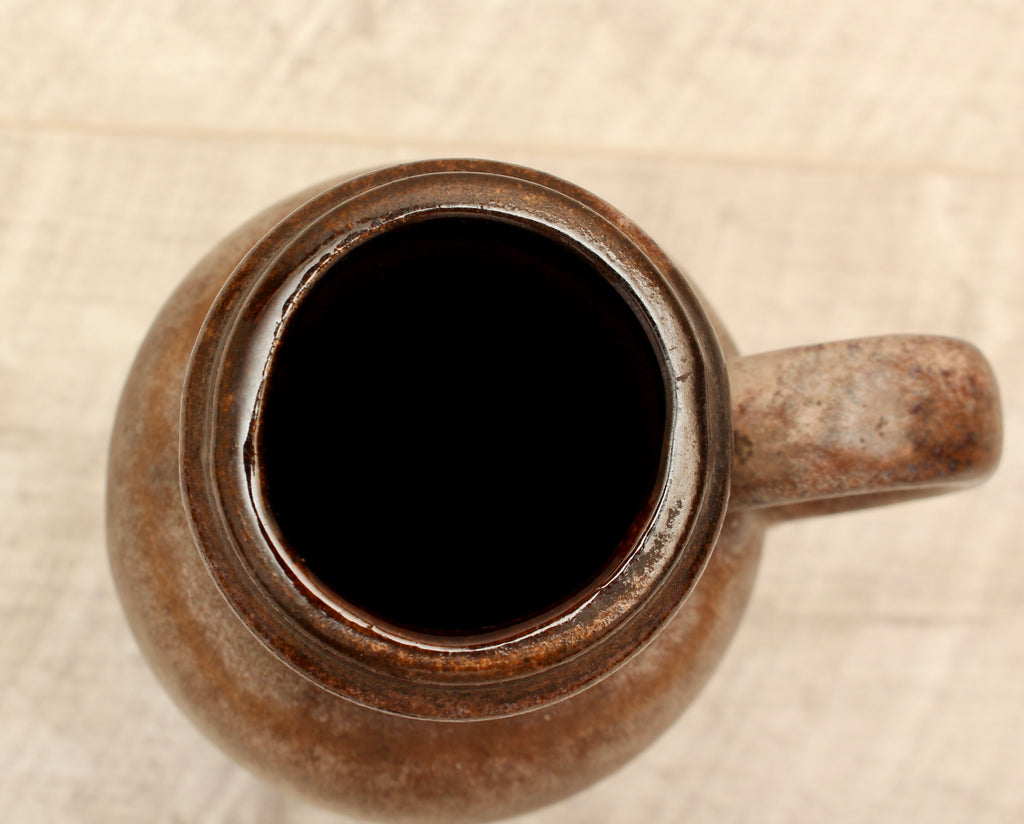 Vintage Scheurich Keramik West German Pottery Jug Vase - Contrast Drip Glaze - Model 413-20