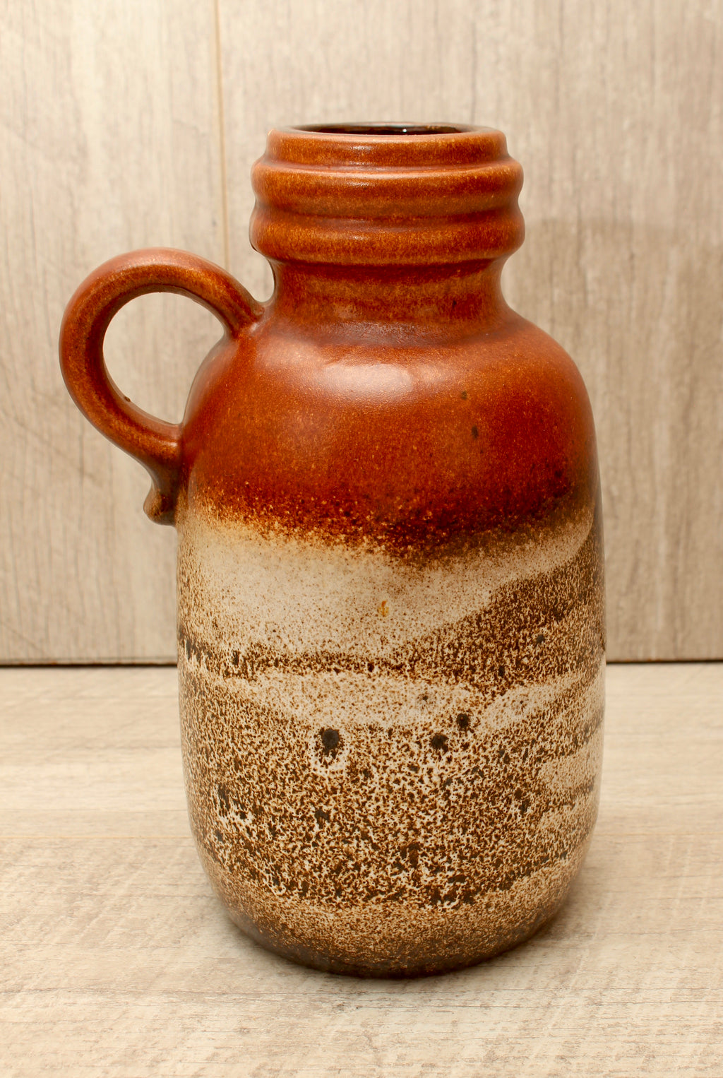 Vintage Scheurich Keramik West German Pottery Jug Vase - Tundra Glaze - Model 413-20