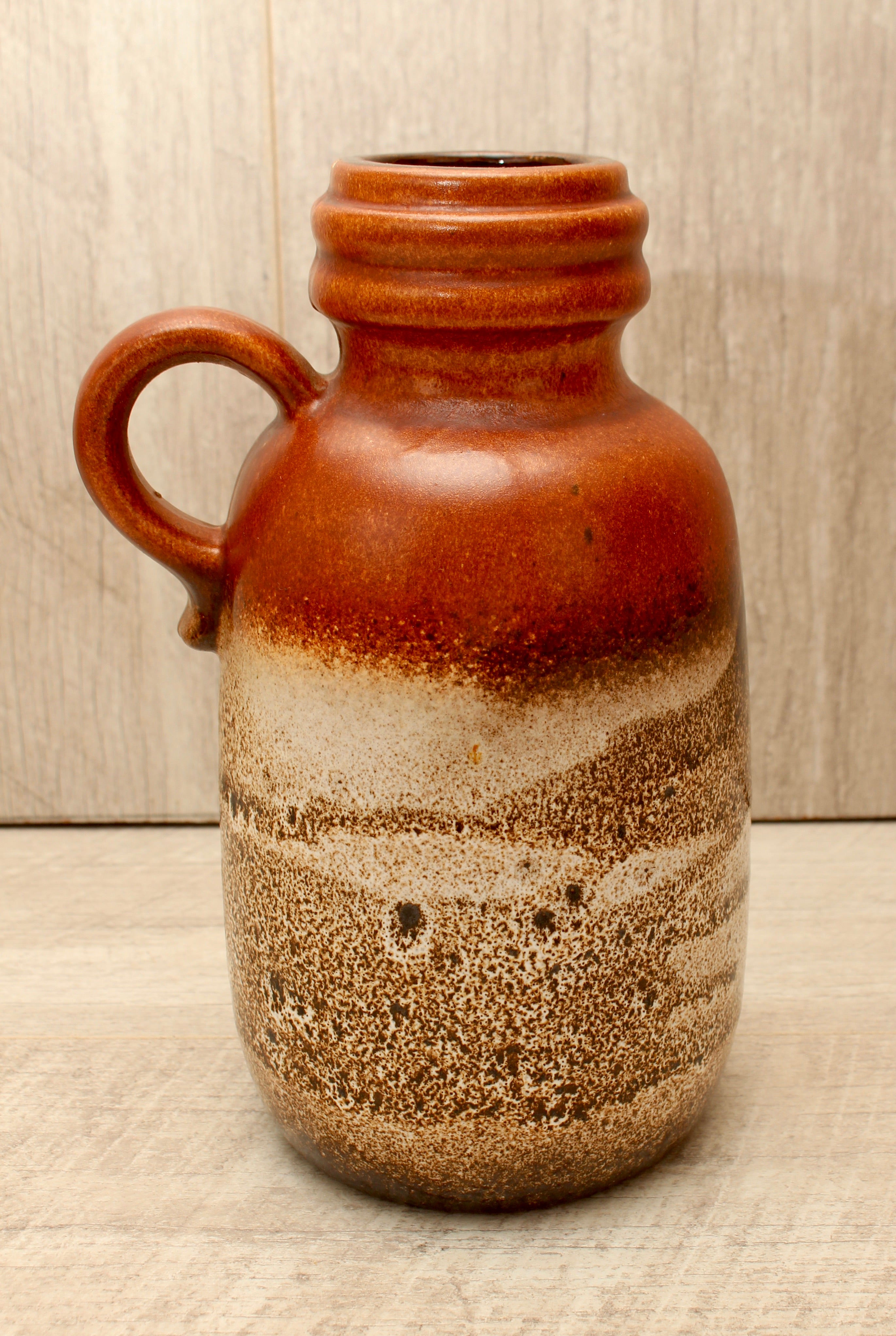 Vintage Scheurich Keramik West German Pottery Jug Vase - Tundra Glaze - Model 413-20