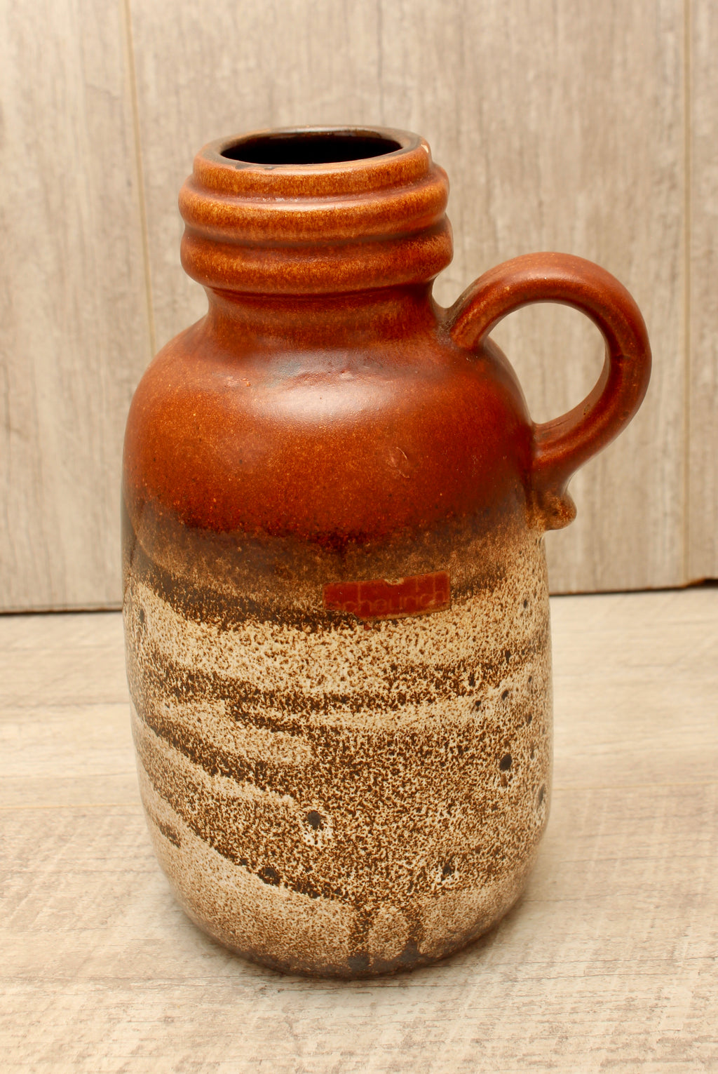 Vintage Scheurich Keramik West German Pottery Jug Vase - Tundra Glaze - Model 413-20