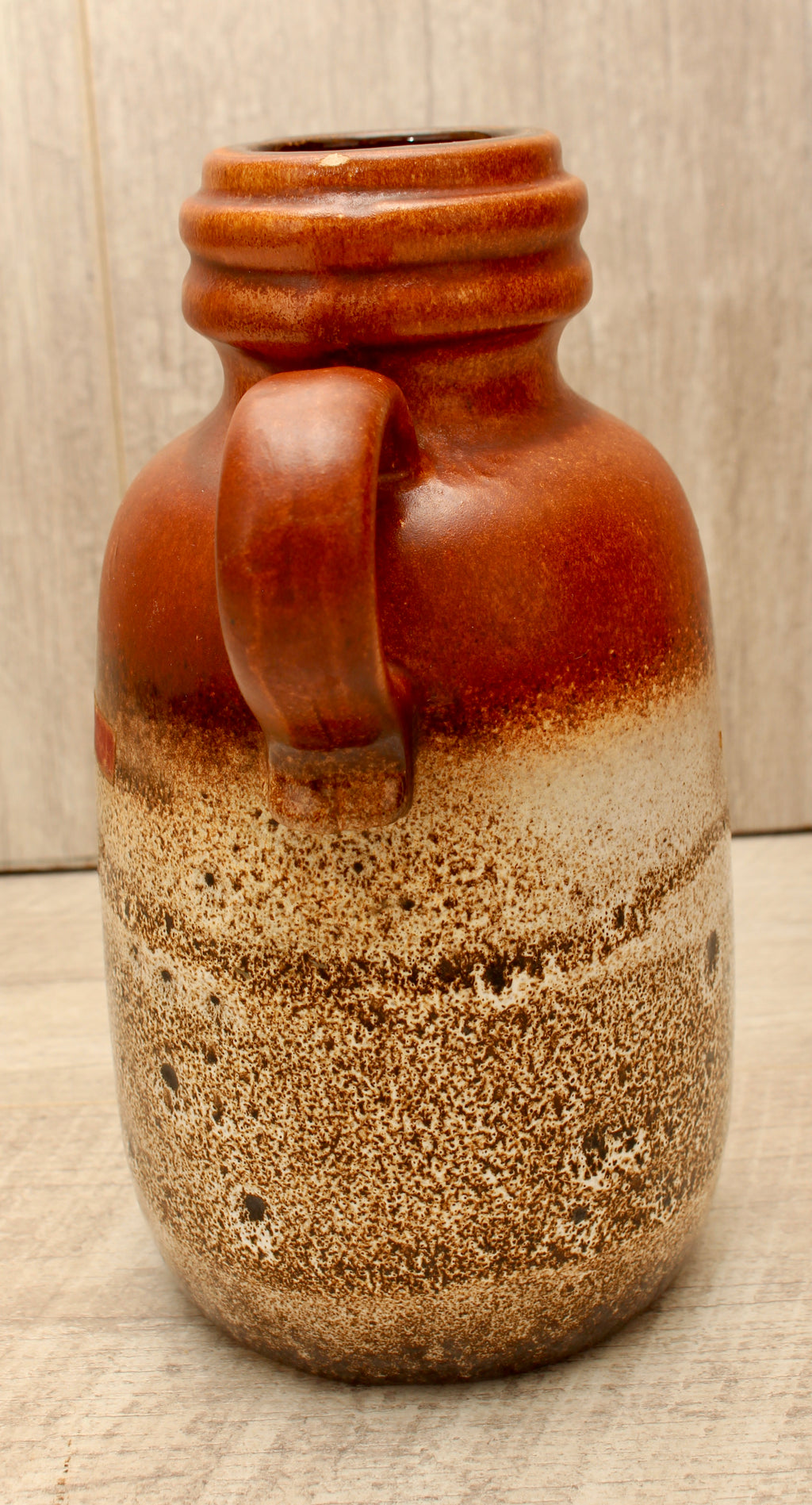 Vintage Scheurich Keramik West German Pottery Jug Vase - Tundra Glaze - Model 413-20