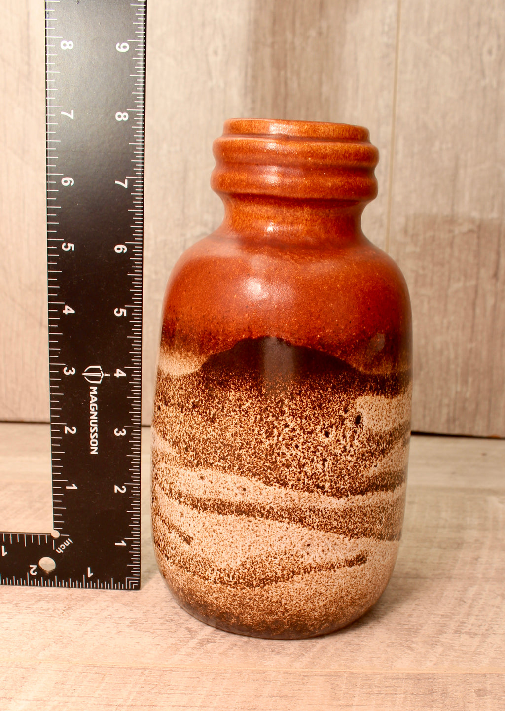 Vintage Scheurich Keramik West German Pottery Jug Vase - Tundra Glaze - Model 413-20