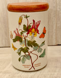 Vintage Portmeirion Botanic Garden Storage Jar Canister - Aquilegia Columbine