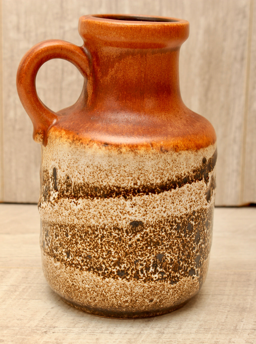 Vintage Scheurich Keramik West German Pottery Jug Vase - Tundra Glaze - Model 414-16