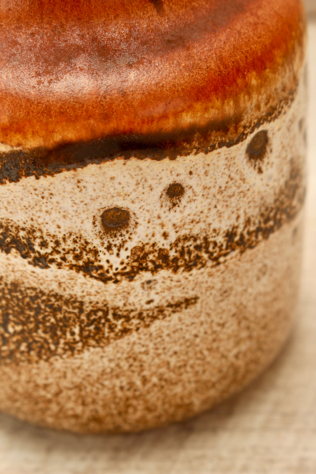 Vintage Scheurich Keramik West German Pottery Jug Vase - Tundra Glaze - Model 414-16