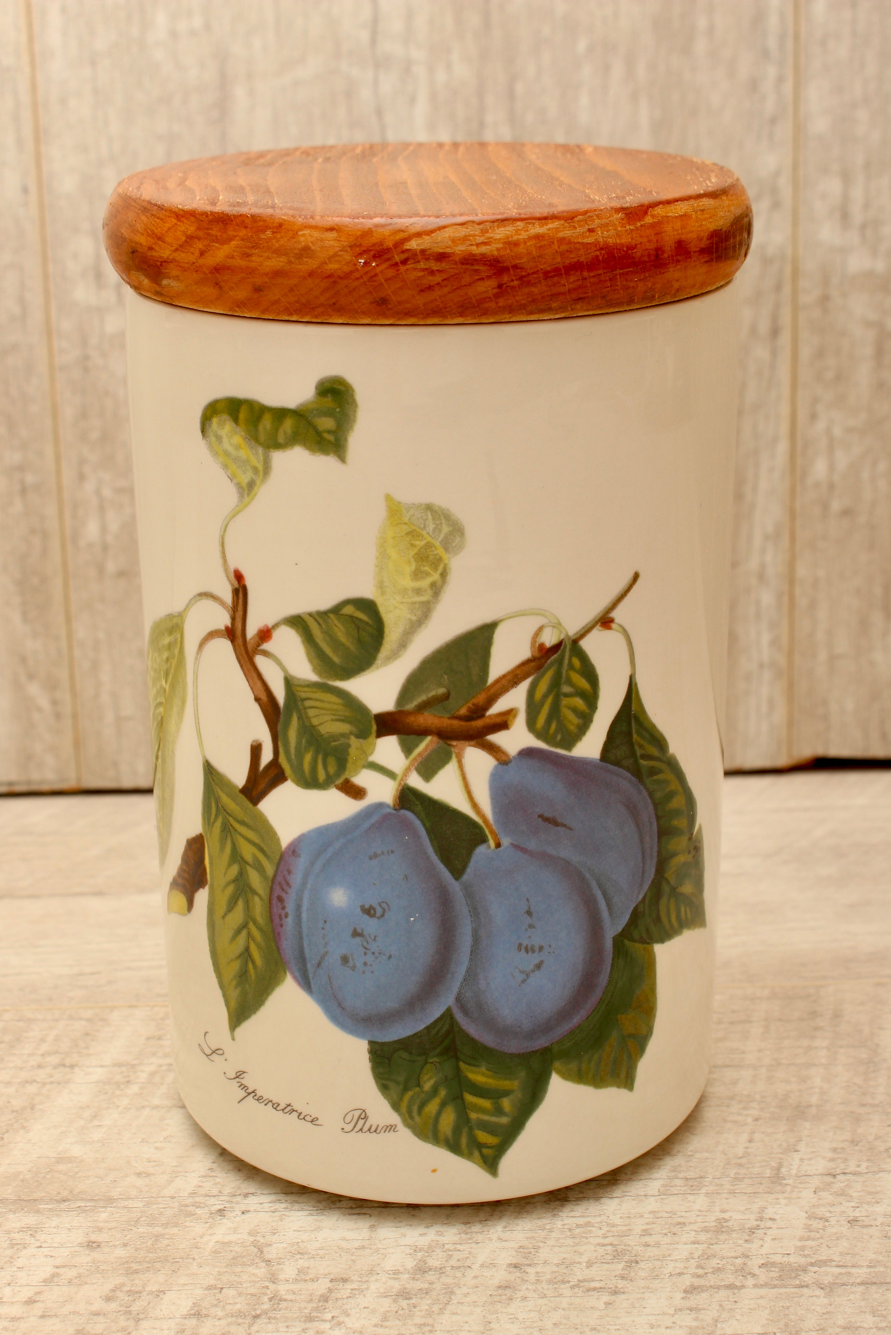 Vintage Portmeirion Pomona Storage Jar Canister - L'Imperatrice Plum