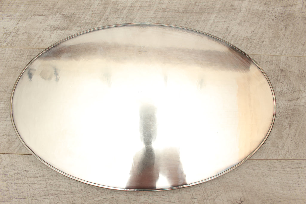 Vintage Viners of Sheffield Alpha Plate Chased Oval Gallery Tray