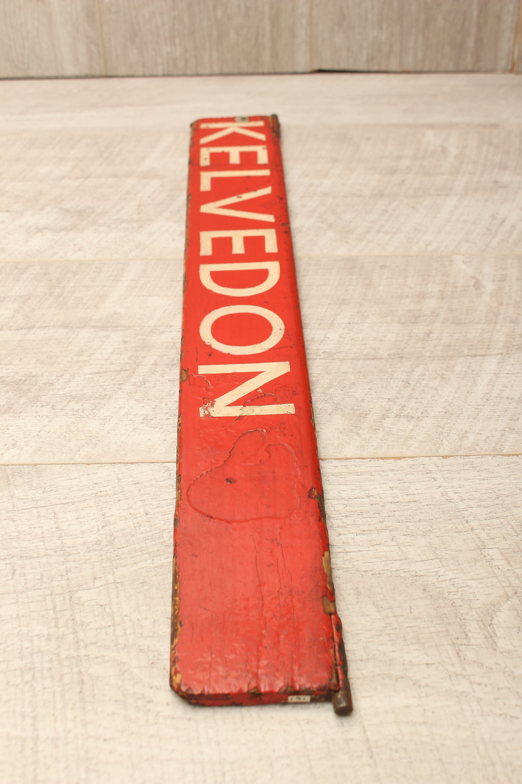 Authentic Vintage Liverpool Street Station Train Indicator "Finger Board" – Kelvedon (Red Variant)