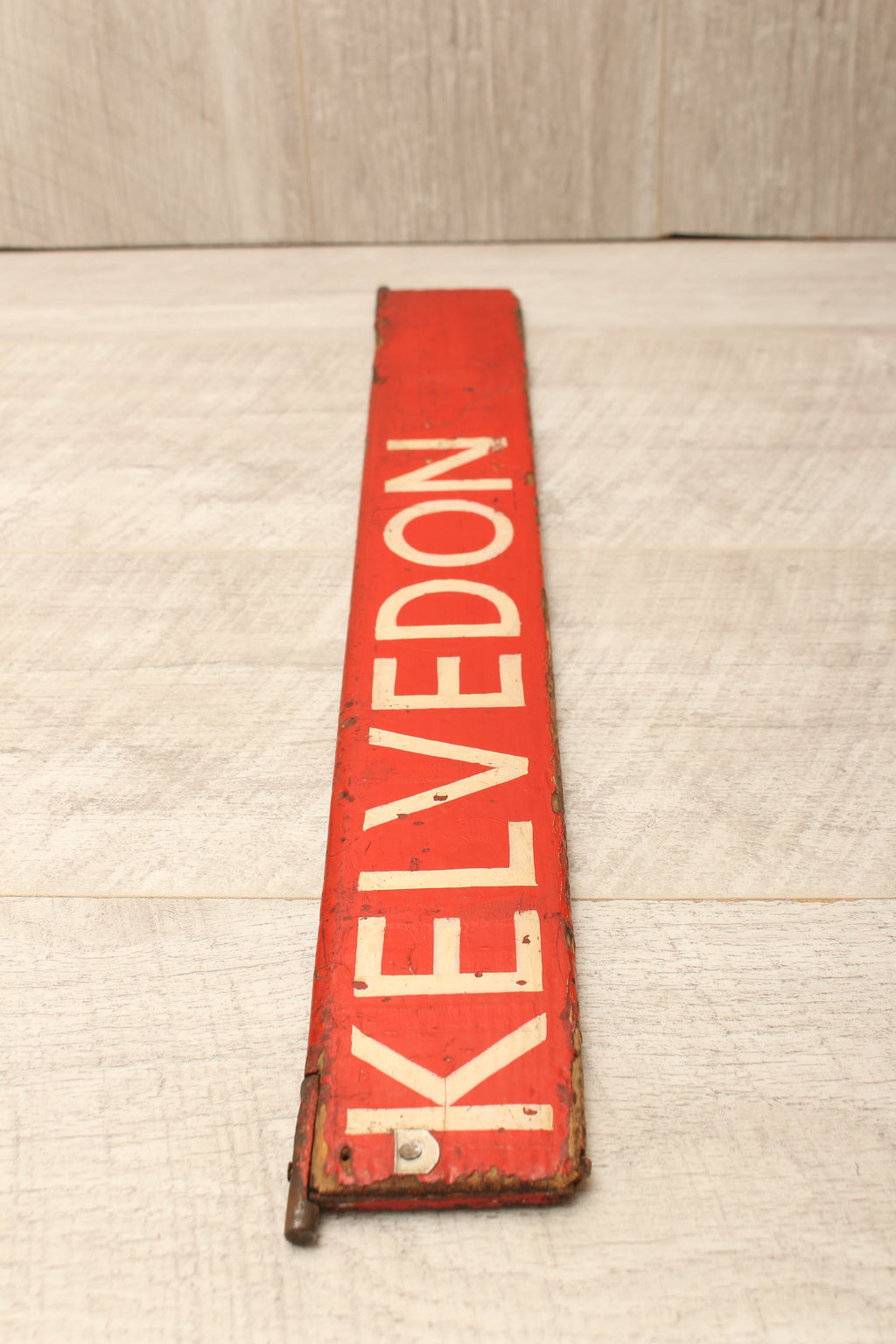 Authentic Vintage Liverpool Street Station Train Indicator "Finger Board" – Kelvedon (Red Variant)