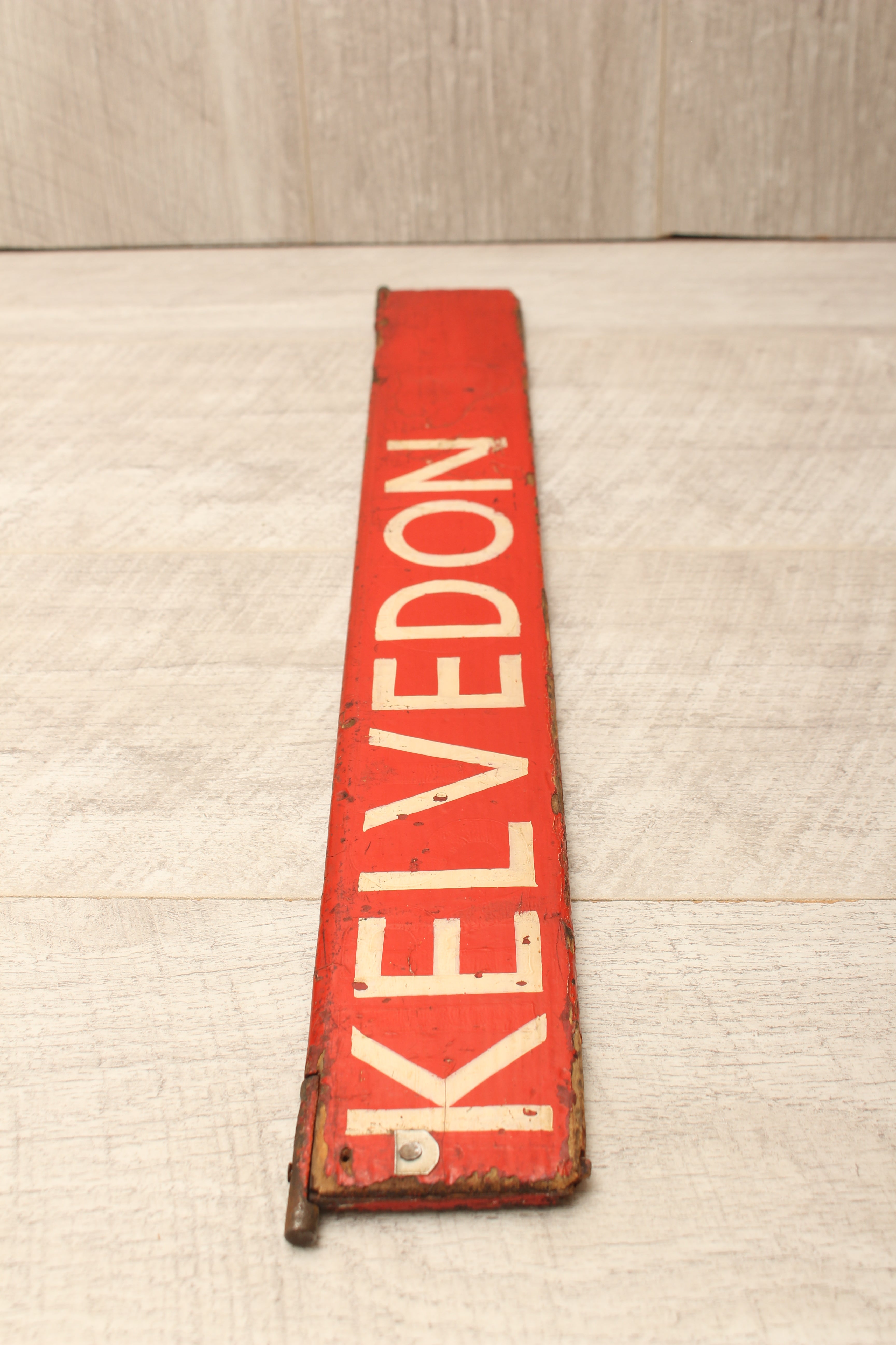Authentic Vintage Liverpool Street Station Train Indicator "Finger Board" – Kelvedon (Red Variant)