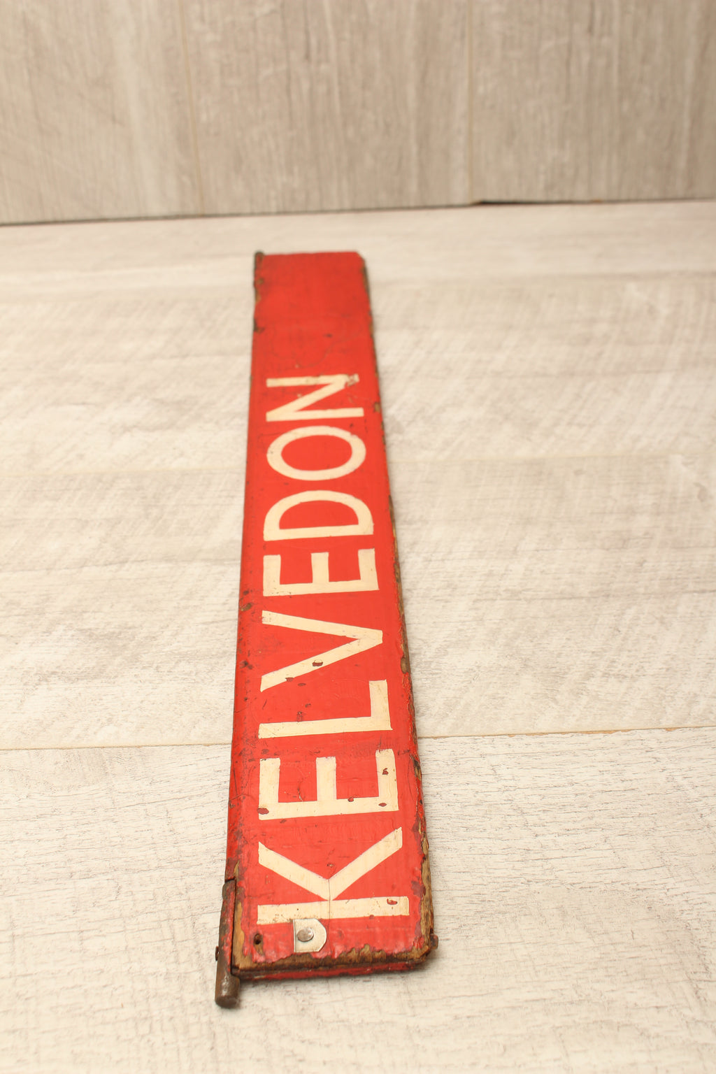 Authentic Vintage Liverpool Street Station Train Indicator "Finger Board" – Kelvedon (Red Variant)