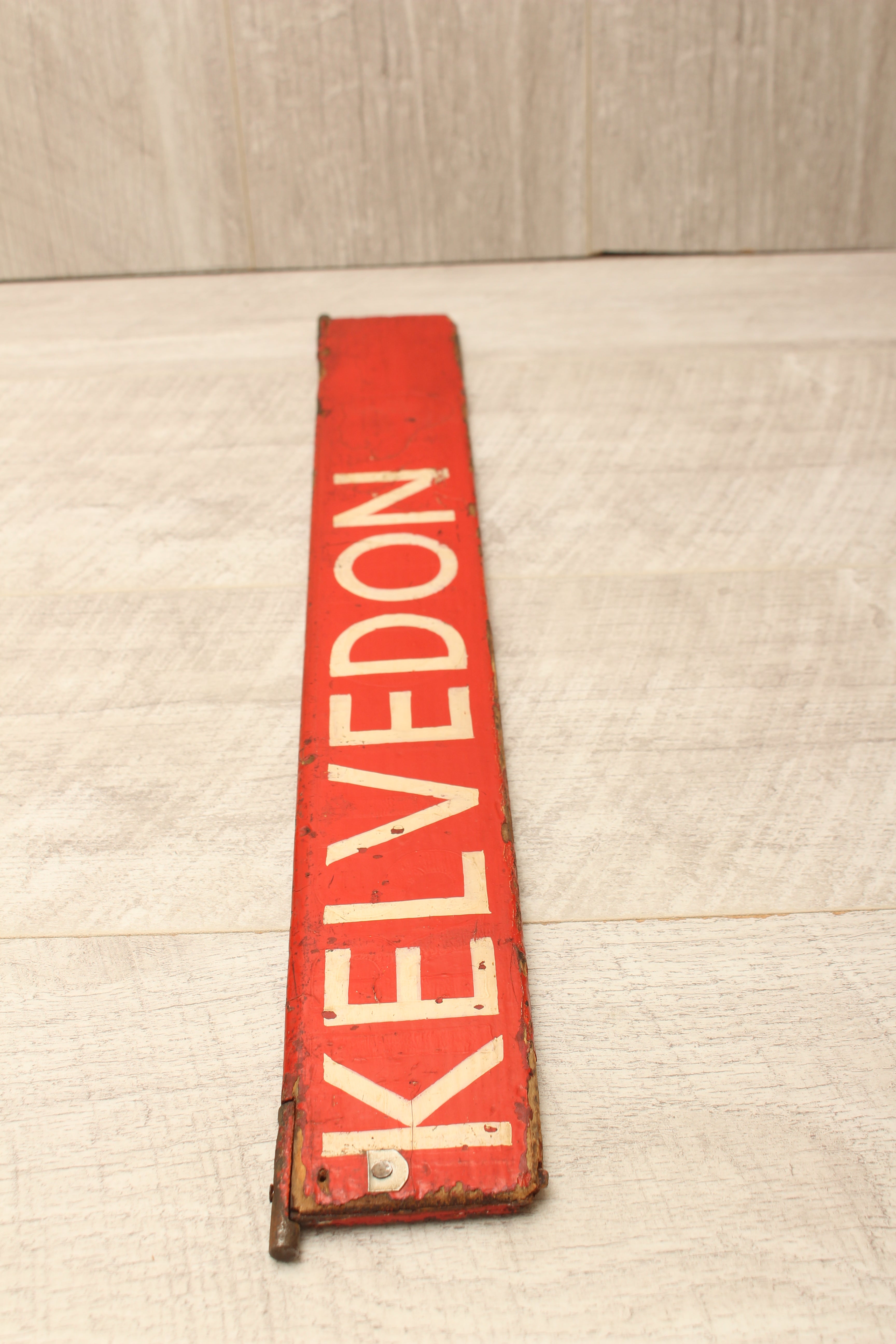 Authentic Vintage Liverpool Street Station Train Indicator "Finger Board" – Kelvedon (Red Variant)