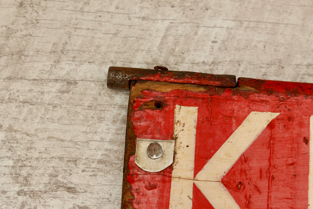Authentic Vintage Liverpool Street Station Train Indicator "Finger Board" – Kelvedon (Red Variant)