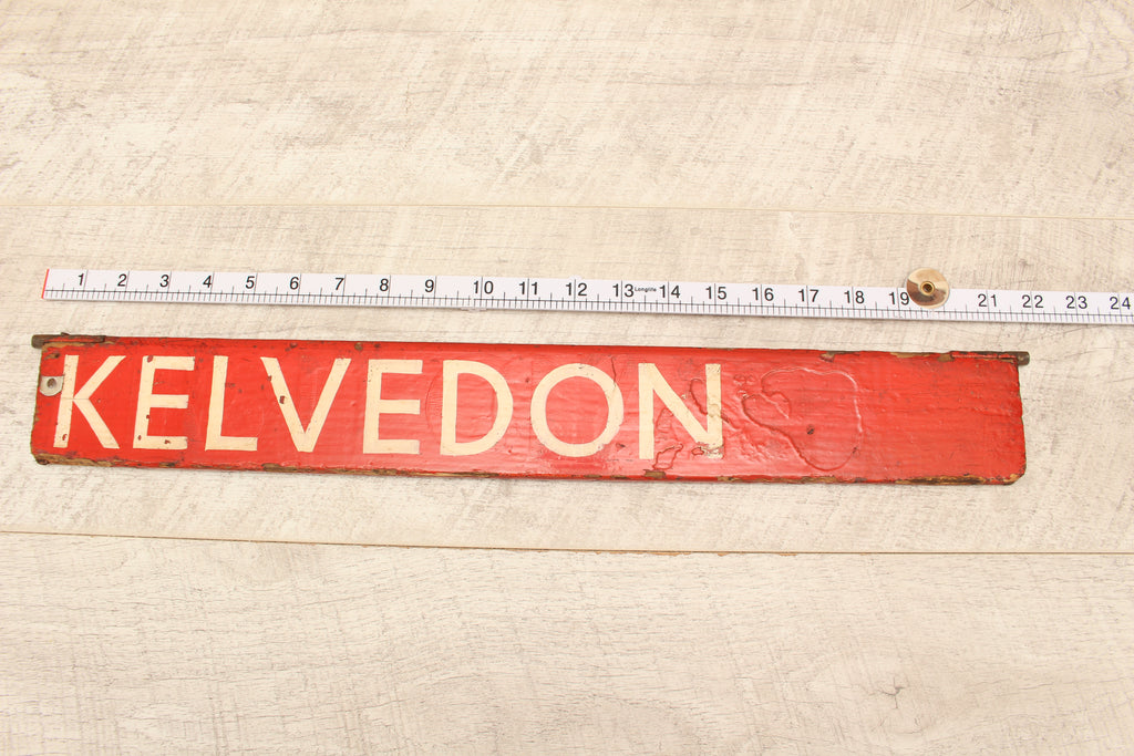 Authentic Vintage Liverpool Street Station Train Indicator "Finger Board" – Kelvedon (Red Variant)