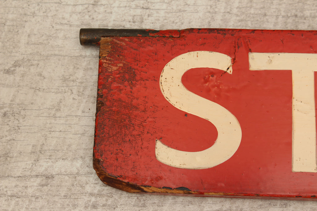 Authentic Vintage Liverpool Street Station Train Indicator "Finger Board" – Stansted (Red Variant)