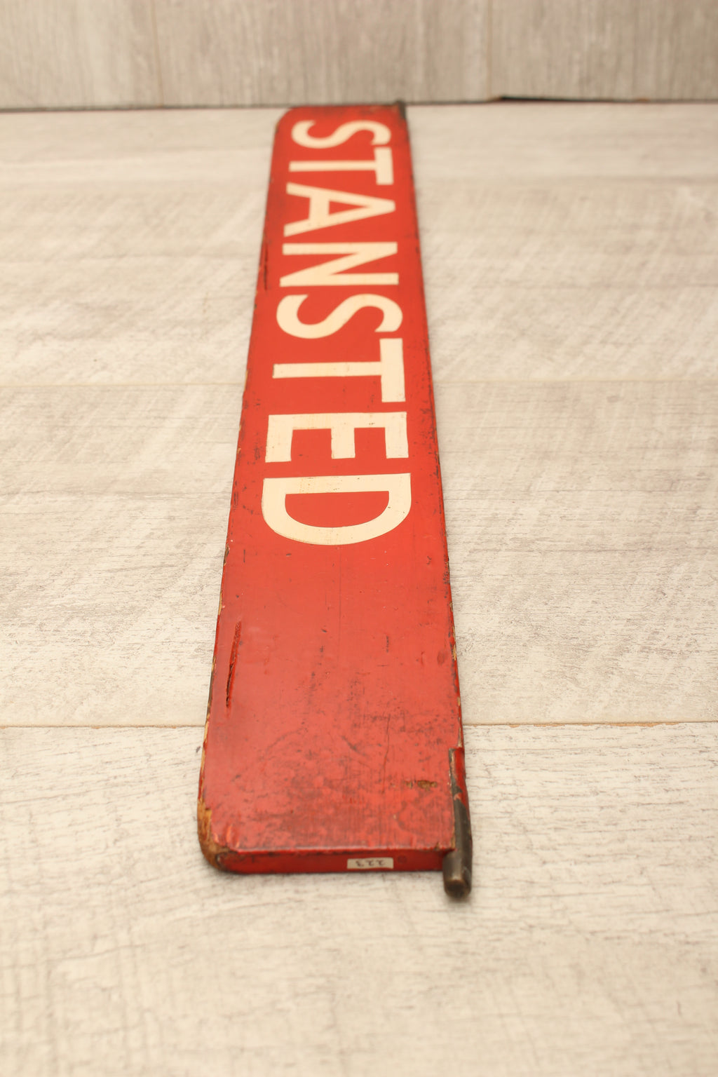 Authentic Vintage Liverpool Street Station Train Indicator "Finger Board" – Stansted (Red Variant)