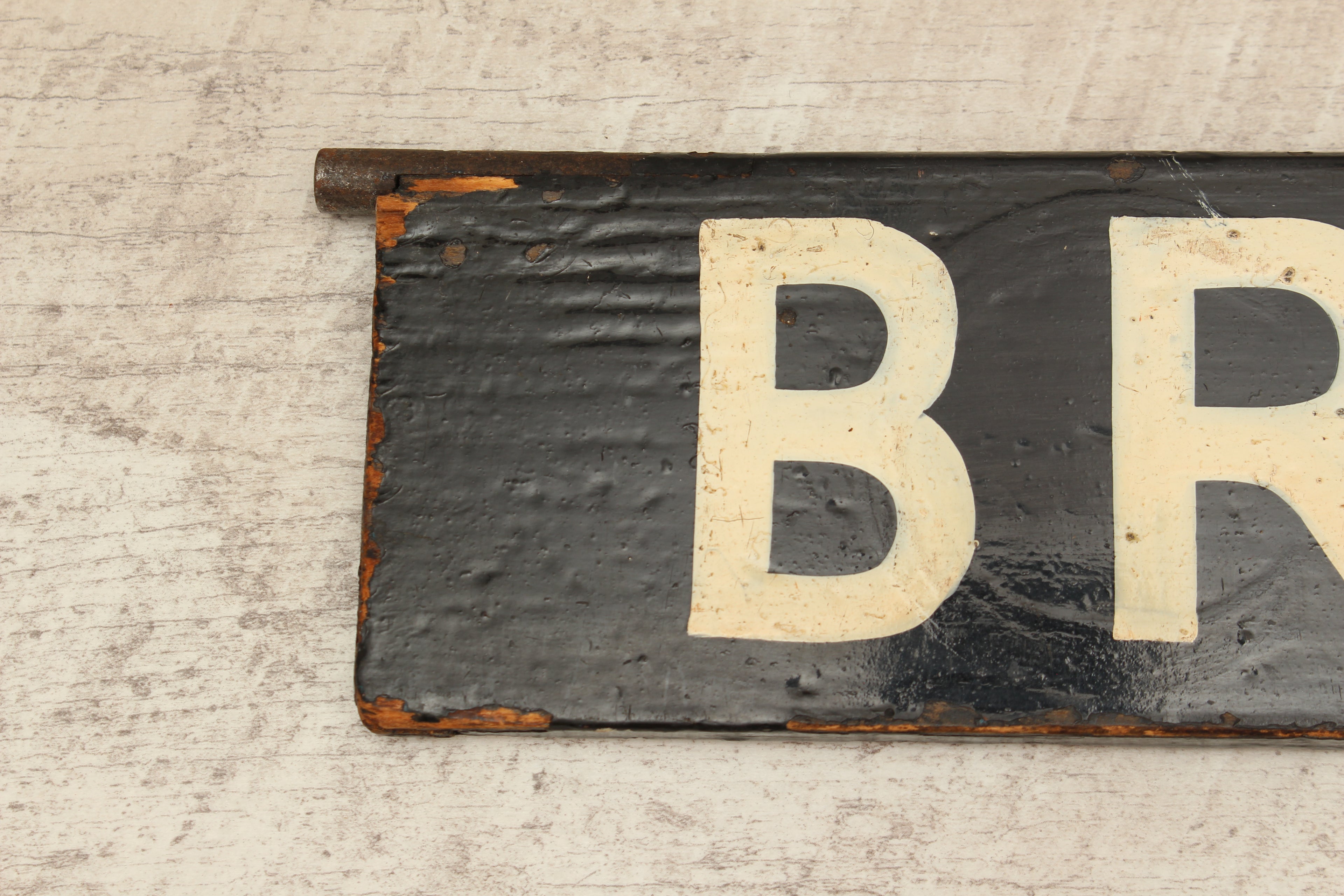 Authentic Vintage Liverpool Street Station Train Indicator "Finger Board" – Braintree (Black Variant)