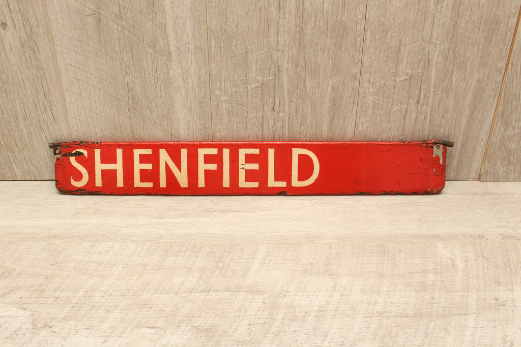 Authentic Vintage Liverpool Street Station Train Indicator "Finger Board" – Shenfield (Red Variant)