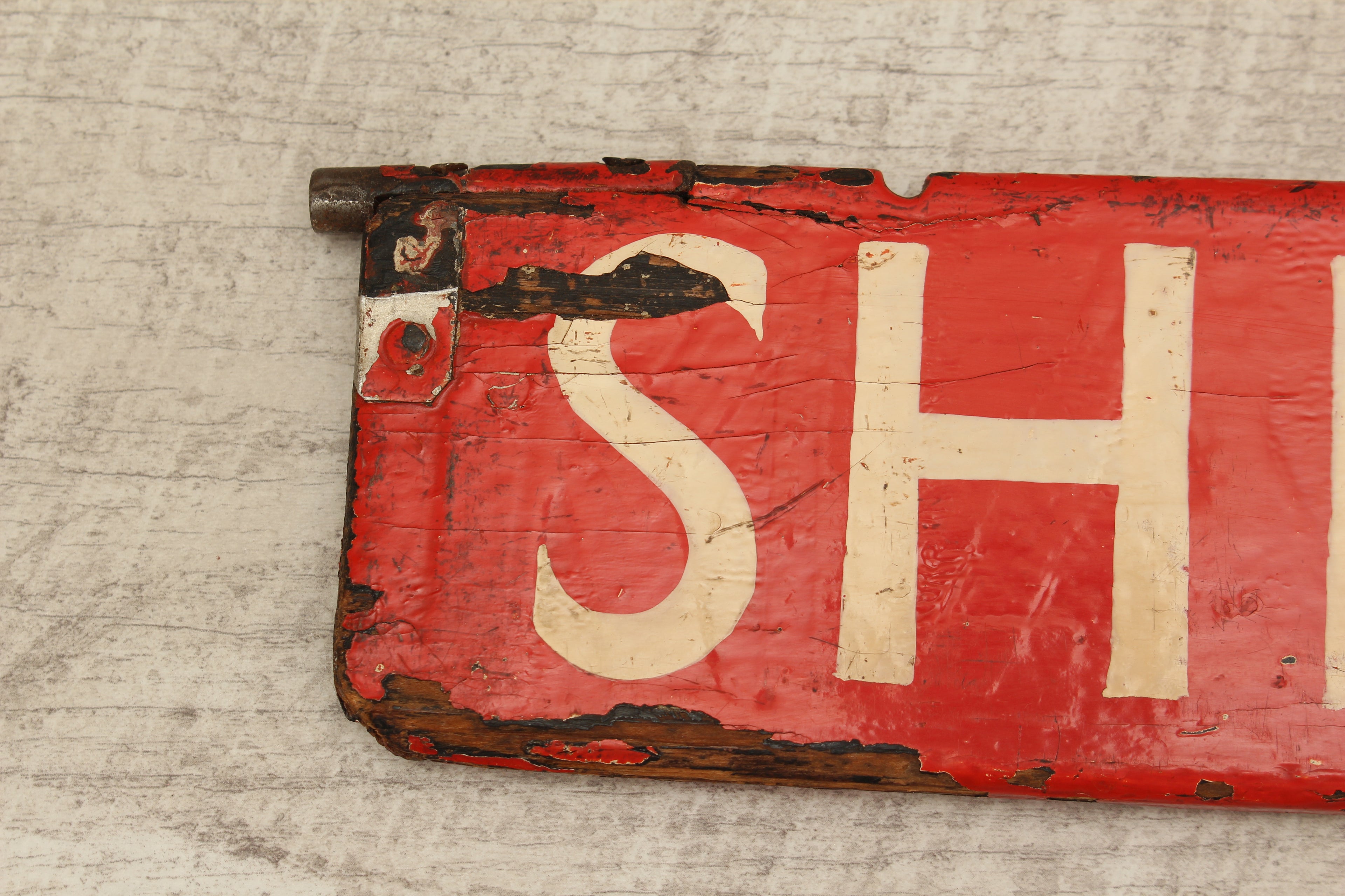 Authentic Vintage Liverpool Street Station Train Indicator "Finger Board" – Shenfield (Red Variant)