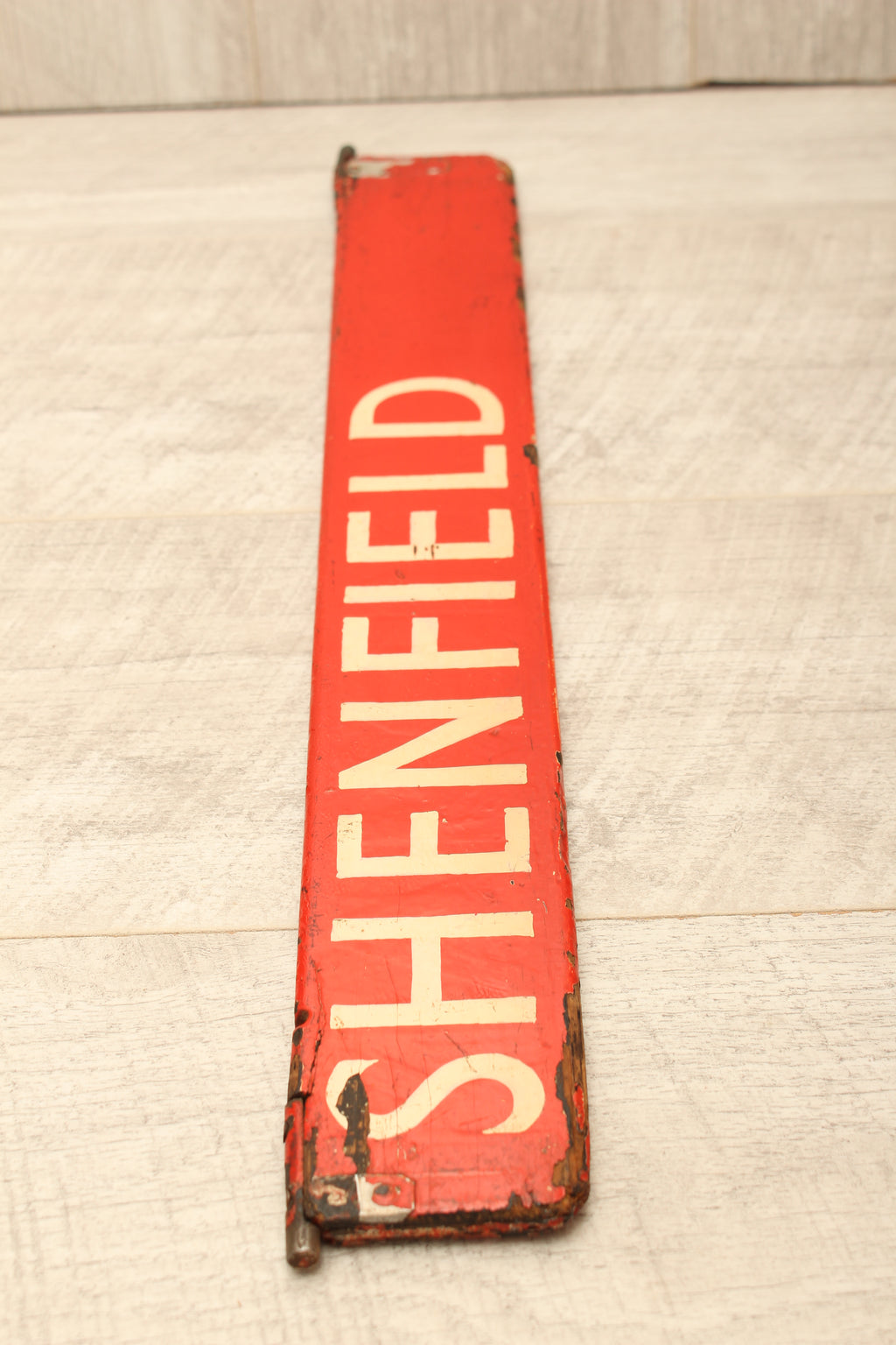 Authentic Vintage Liverpool Street Station Train Indicator "Finger Board" – Shenfield (Red Variant)