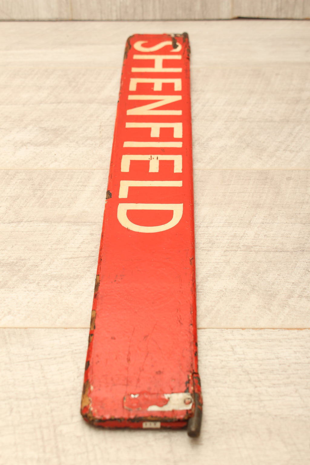 Authentic Vintage Liverpool Street Station Train Indicator "Finger Board" – Shenfield (Red Variant)