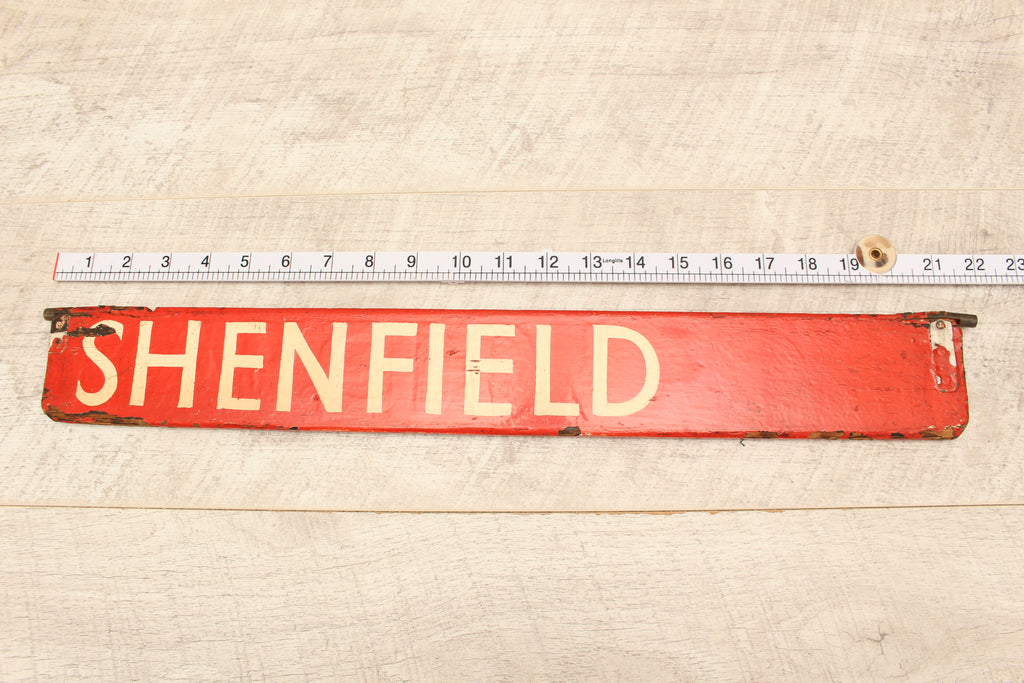 Authentic Vintage Liverpool Street Station Train Indicator "Finger Board" – Shenfield (Red Variant)