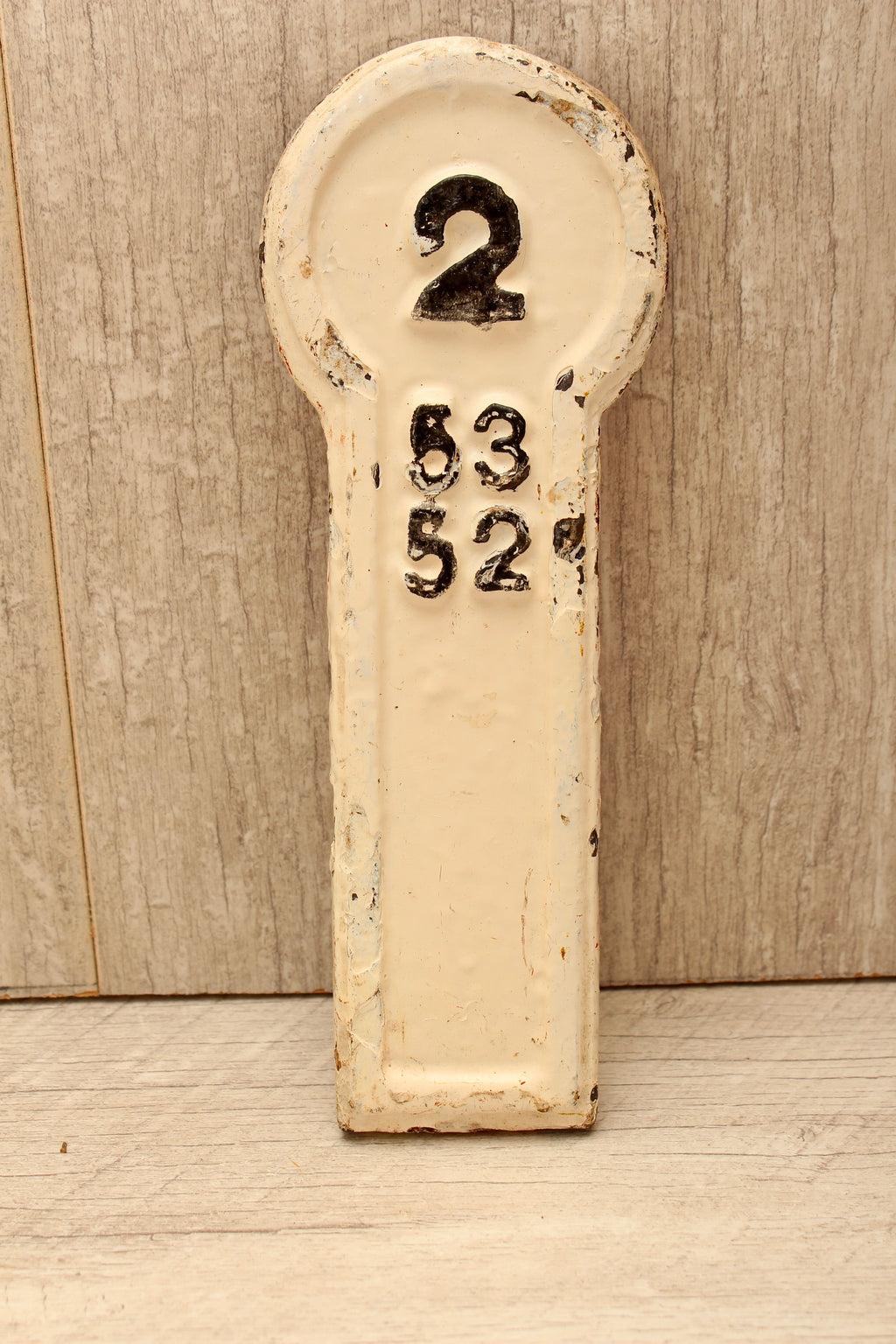 Authentic Antique Lancashire & Yorkshire Railway Cast Iron Signal Box Lever Plate – No. 2 Interlocking