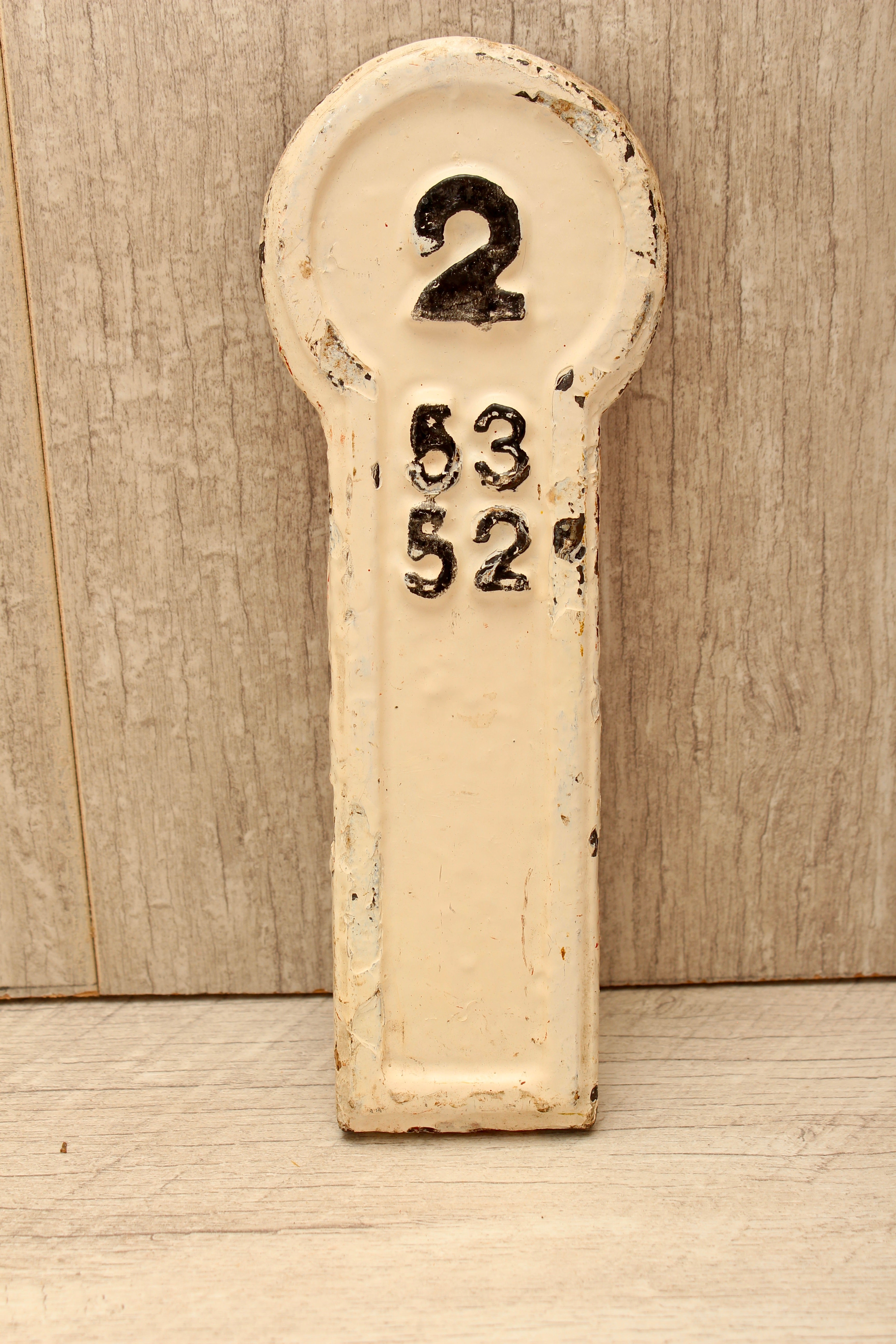 Authentic Antique Lancashire & Yorkshire Railway Cast Iron Signal Box Lever Plate – No. 2 Interlocking