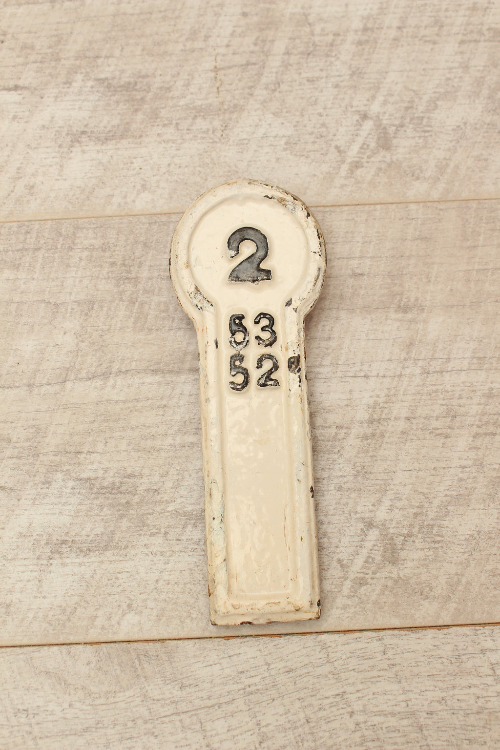 Authentic Antique Lancashire & Yorkshire Railway Cast Iron Signal Box Lever Plate – No. 2 Interlocking