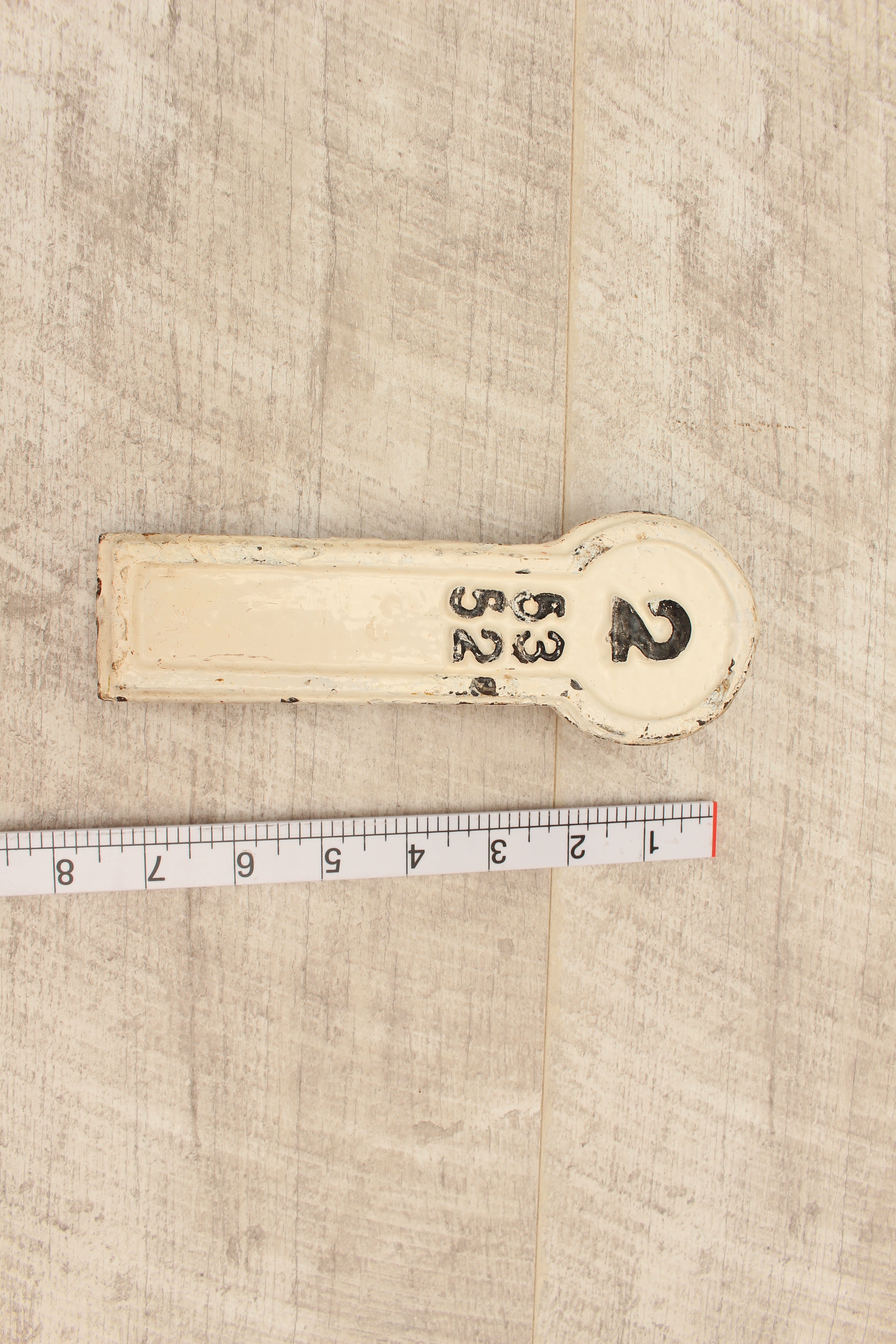 Authentic Antique Lancashire & Yorkshire Railway Cast Iron Signal Box Lever Plate – No. 2 Interlocking