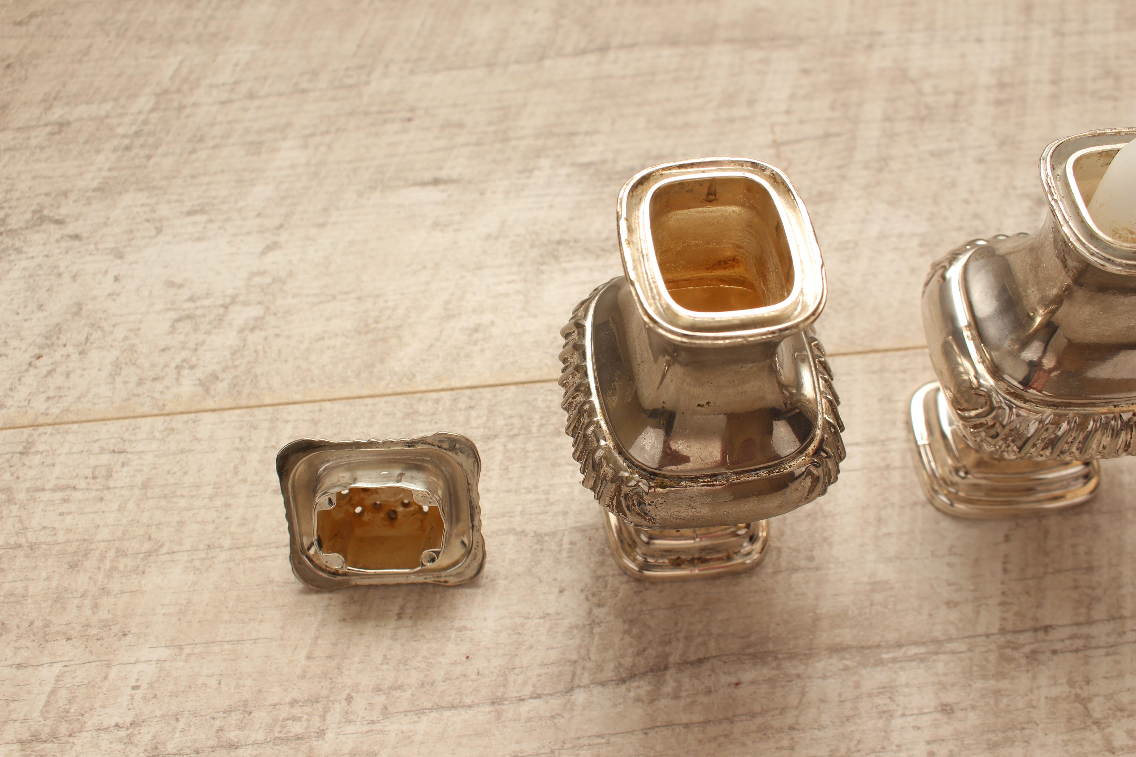 Vintage Grenadier Silver Plated Salt and Pepper Shakers – Ornate Georgian Style (Made in England)