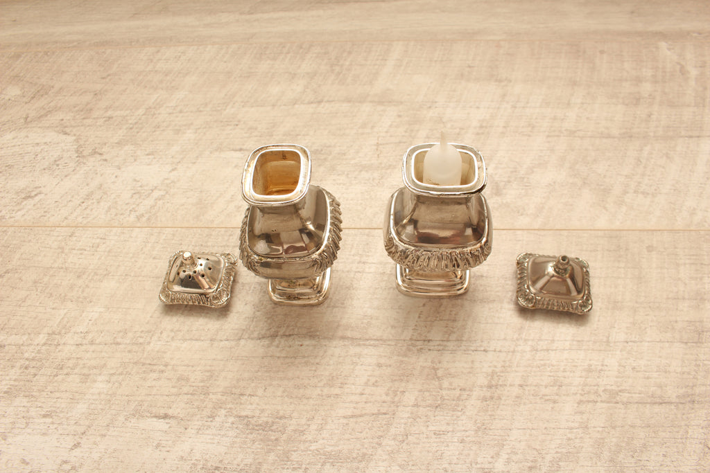 Vintage Grenadier Silver Plated Salt and Pepper Shakers – Ornate Georgian Style (Made in England)
