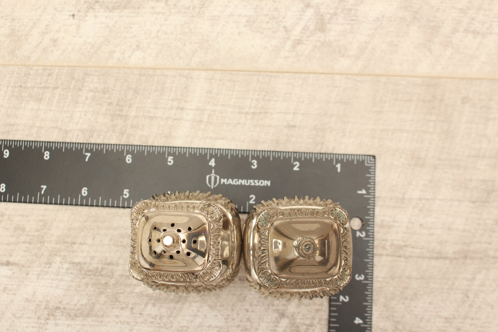 Vintage Grenadier Silver Plated Salt and Pepper Shakers – Ornate Georgian Style (Made in England)