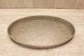 Vintage Towle Silver Plated on Copper Oval Gallery Serving Tray - Handcrafted in Sheffield England