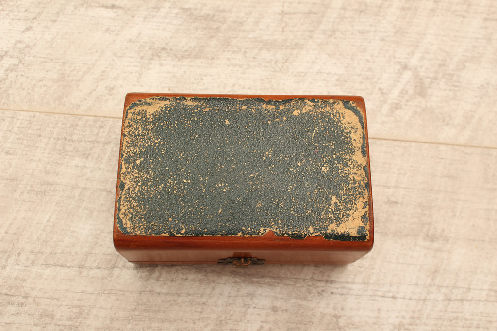 Antique Mauchline Ware Sycamore Trinket Box - Derwentwater From Castle Hill c.1890