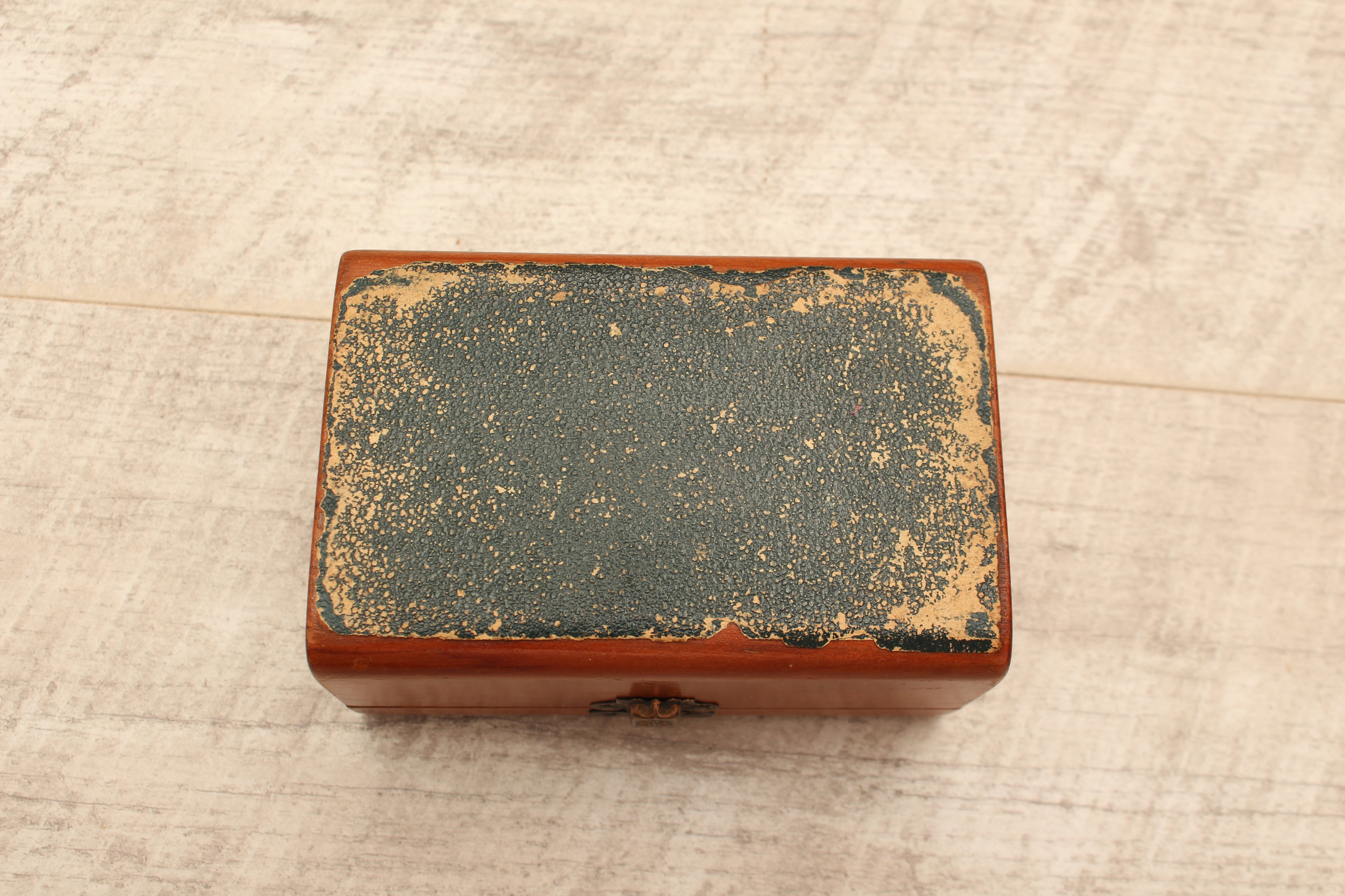 Antique Mauchline Ware Sycamore Trinket Box - Derwentwater From Castle Hill c.1890