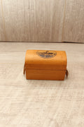 Antique Mauchline Ware Sycamore Dome Top String Box - Established Church Lauder c.1890