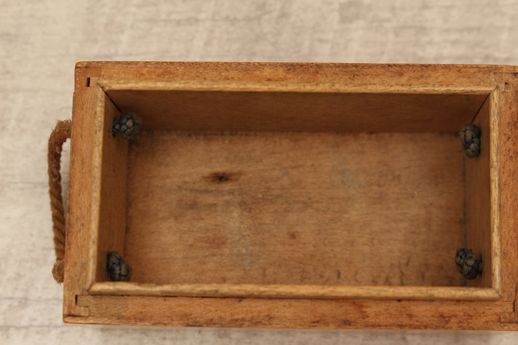 Antique Mauchline Ware Sycamore Dome Top String Box - Established Church Lauder c.1890