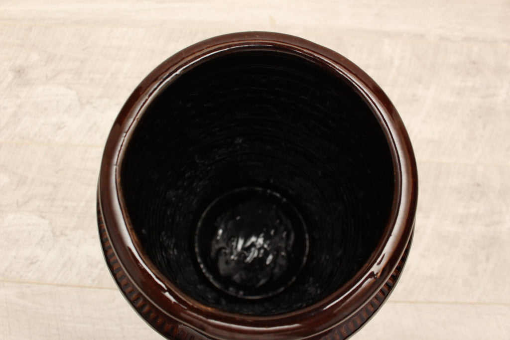 Large Vintage Scheurich 289-41 West German Pottery Floor Vase - Foligna Aztec Pattern
