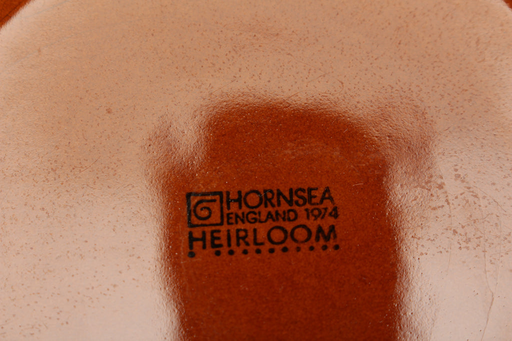 Vintage Hornsea Pottery Heirloom Autumn Brown Tea Jar - 1973 Mid-Century Canister