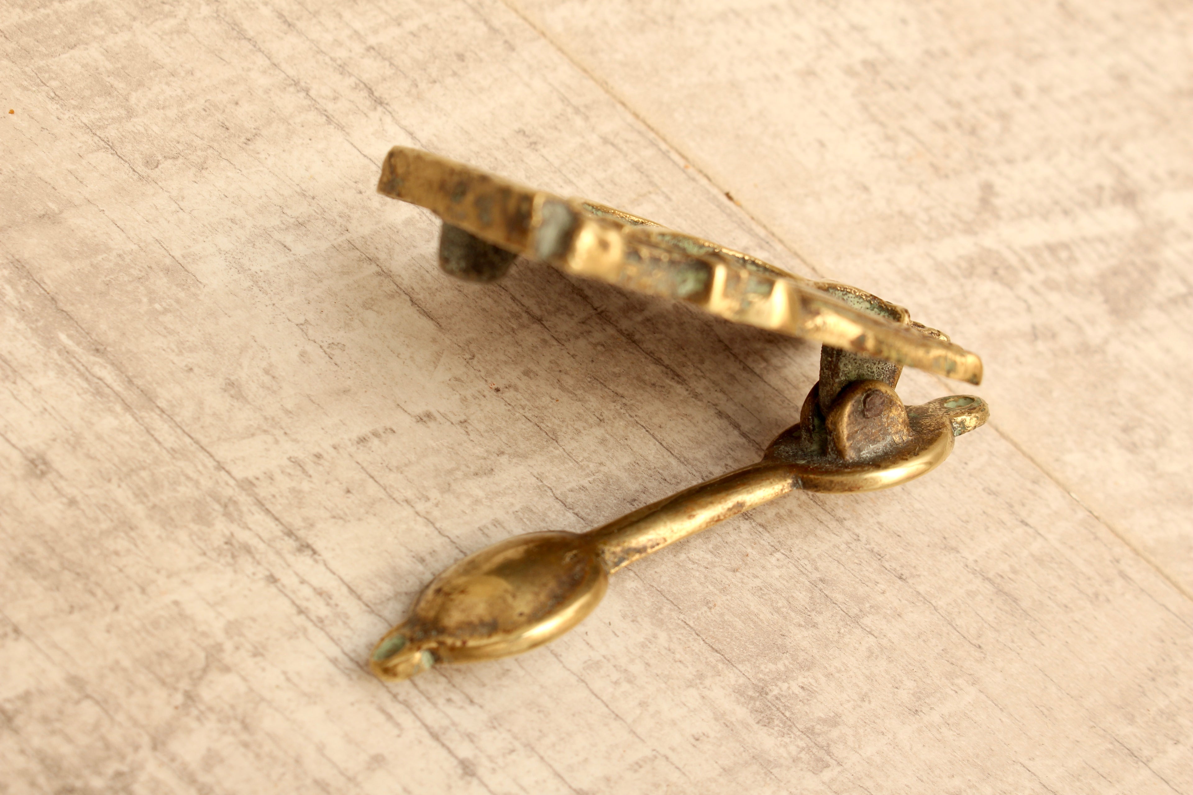 Vintage Cast Brass Mayflower Ship Door Knocker - Antique Style Maritime Hardware