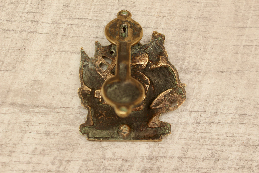 Vintage Cast Brass Mayflower Ship Door Knocker - Antique Style Maritime Hardware