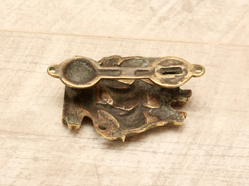 Vintage Cast Brass Mayflower Ship Door Knocker - Antique Style Maritime Hardware