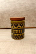 Vintage Hornsea Green Heirloom Spice Jar Nutmeg Replacement Pot 1970s