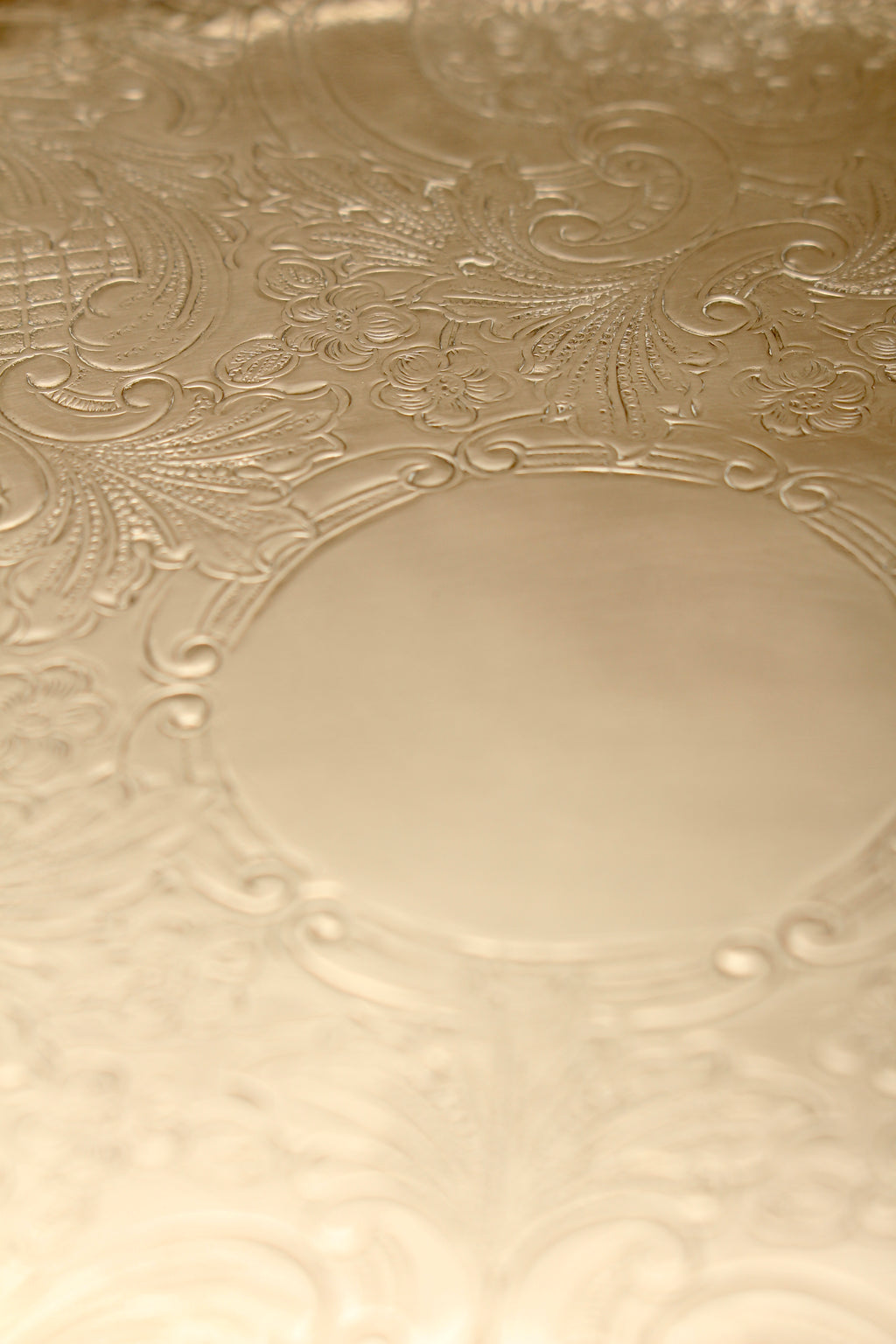 Vintage Haseler Restall Silver Plated on Copper Gallery Tray 12" Sheffield MCM