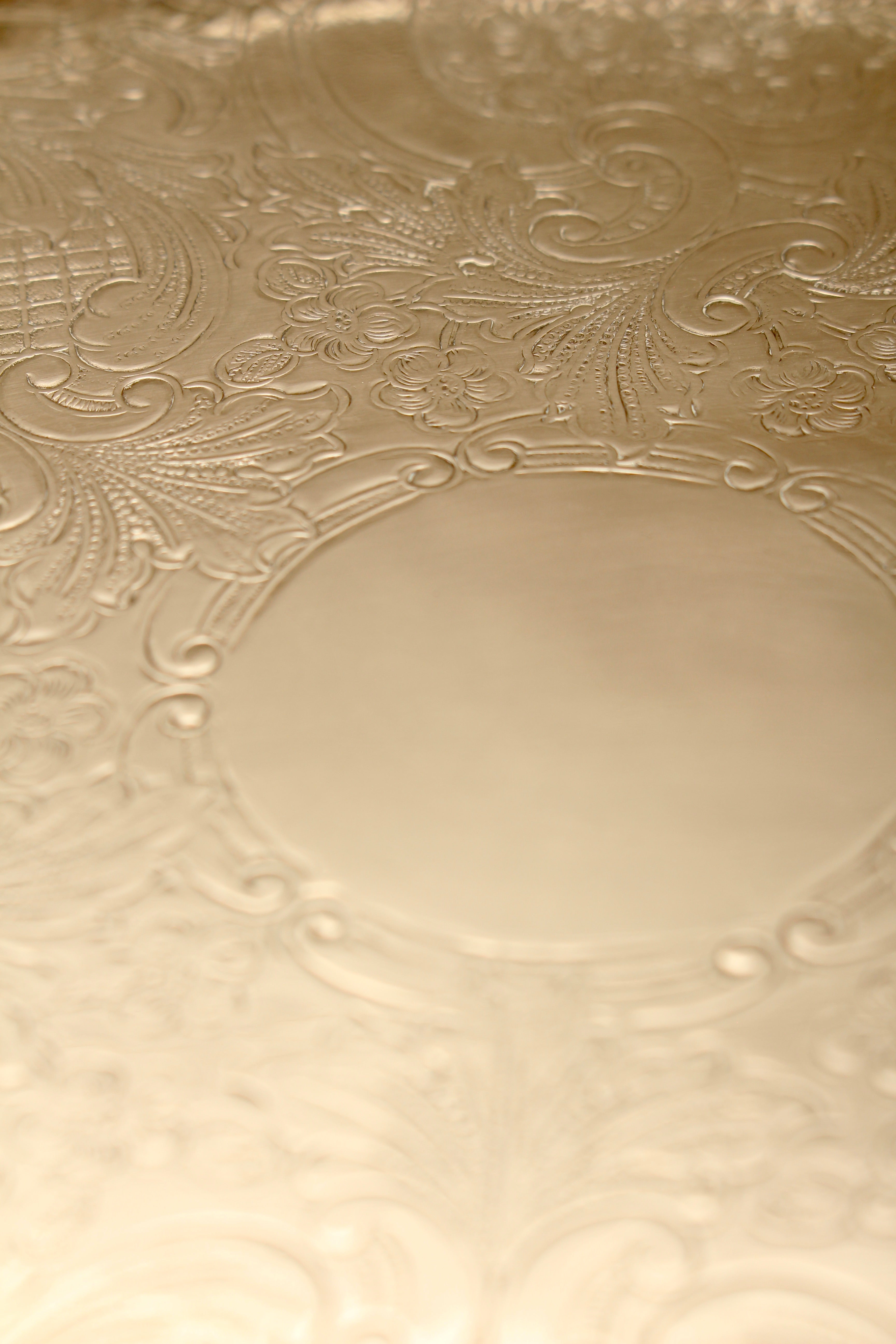 Vintage Haseler Restall Silver Plated on Copper Gallery Tray 12" Sheffield MCM