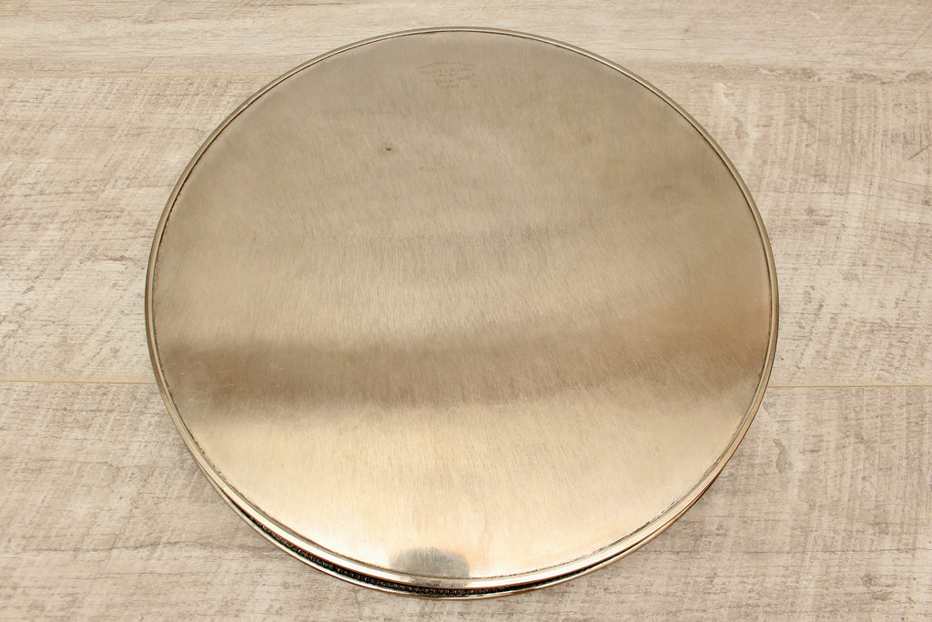Vintage Haseler Restall Silver Plated on Copper Gallery Tray 12" Sheffield MCM