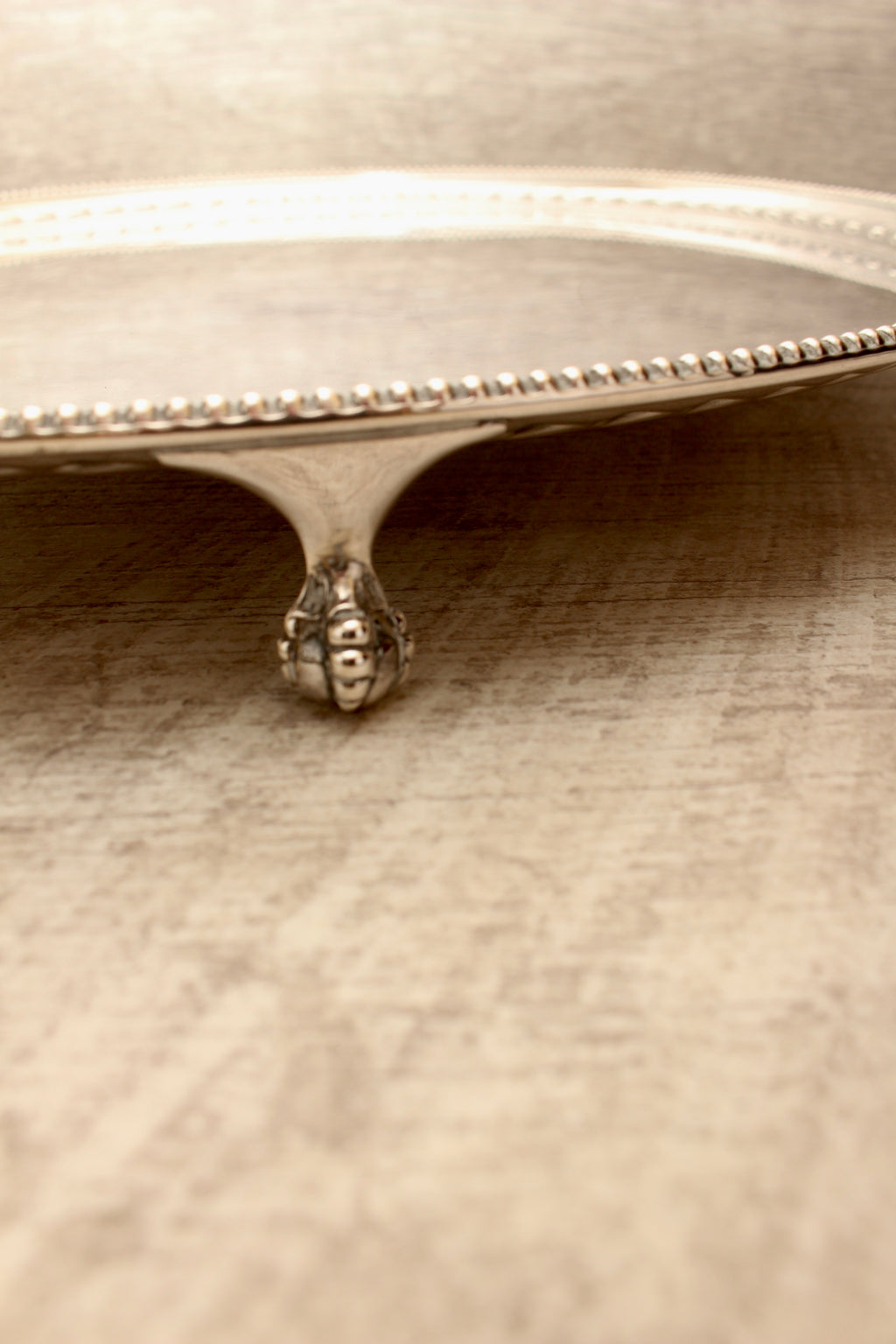 Large Antique James Dixon Sons Silver Plated Footed Salver Tray 14" Sheffield