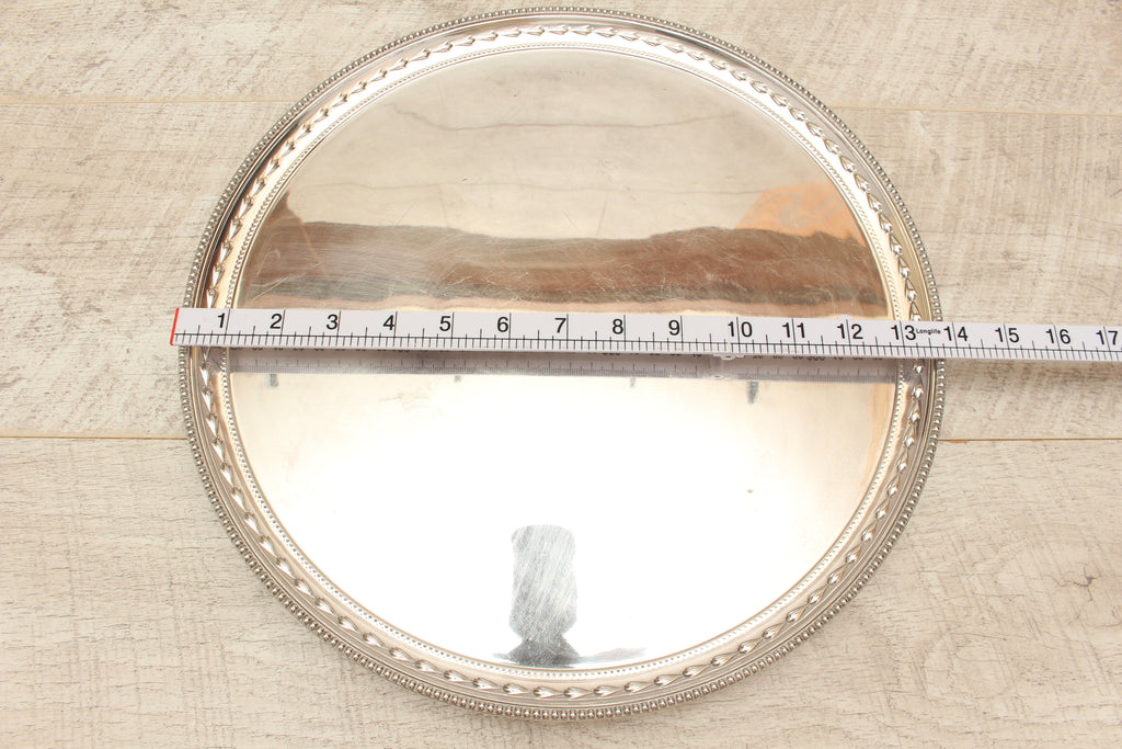 Large Antique James Dixon Sons Silver Plated Footed Salver Tray 14" Sheffield