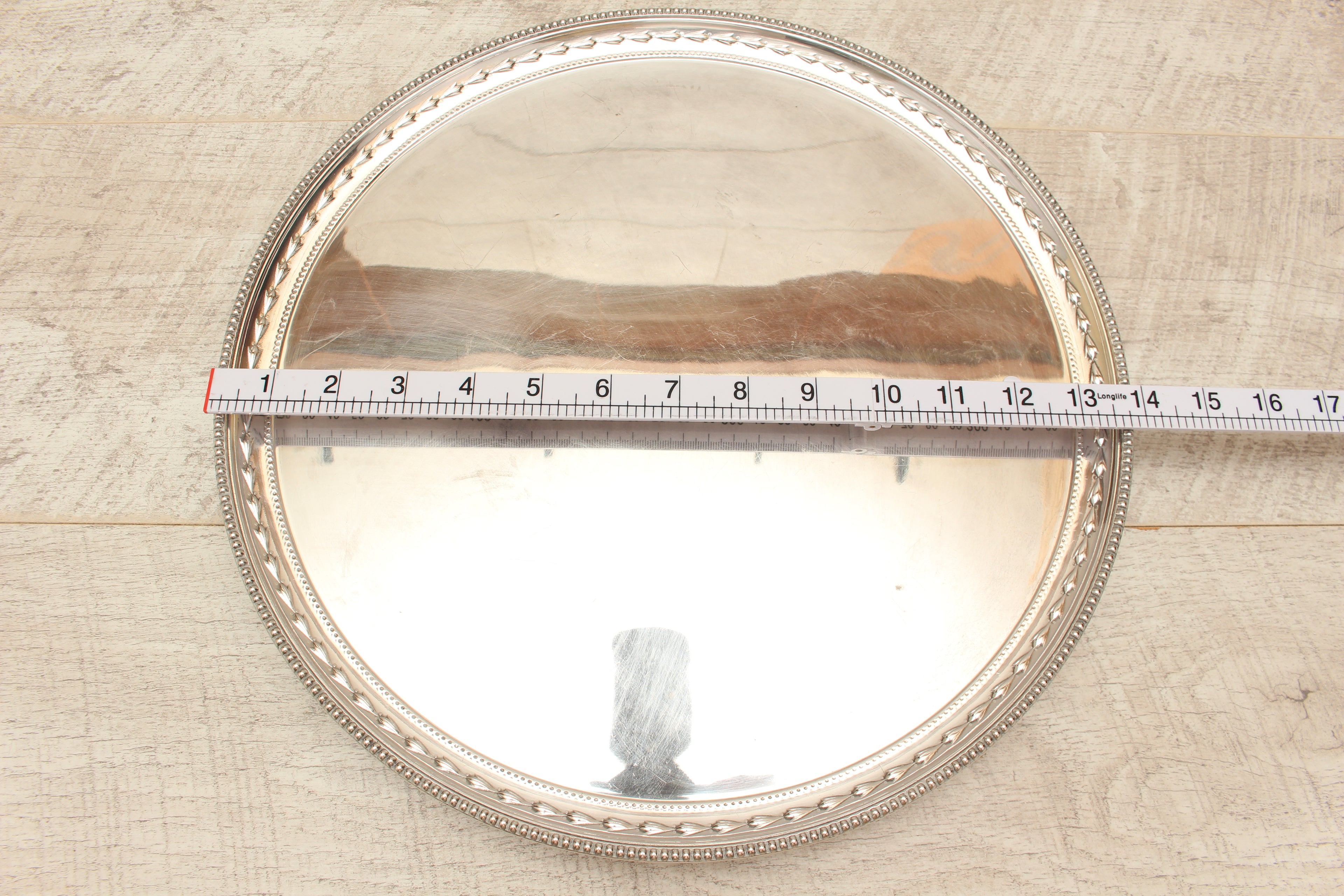 Large Antique James Dixon Sons Silver Plated Footed Salver Tray 14" Sheffield